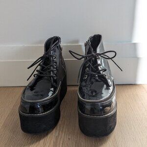 Topshop Office creeper shoes w/ zipper